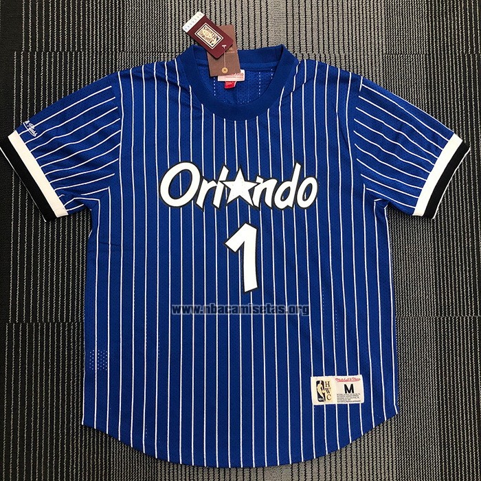 Camiseta Manga Corta Orlando Magic Penny Hardaway NO 1 Azul